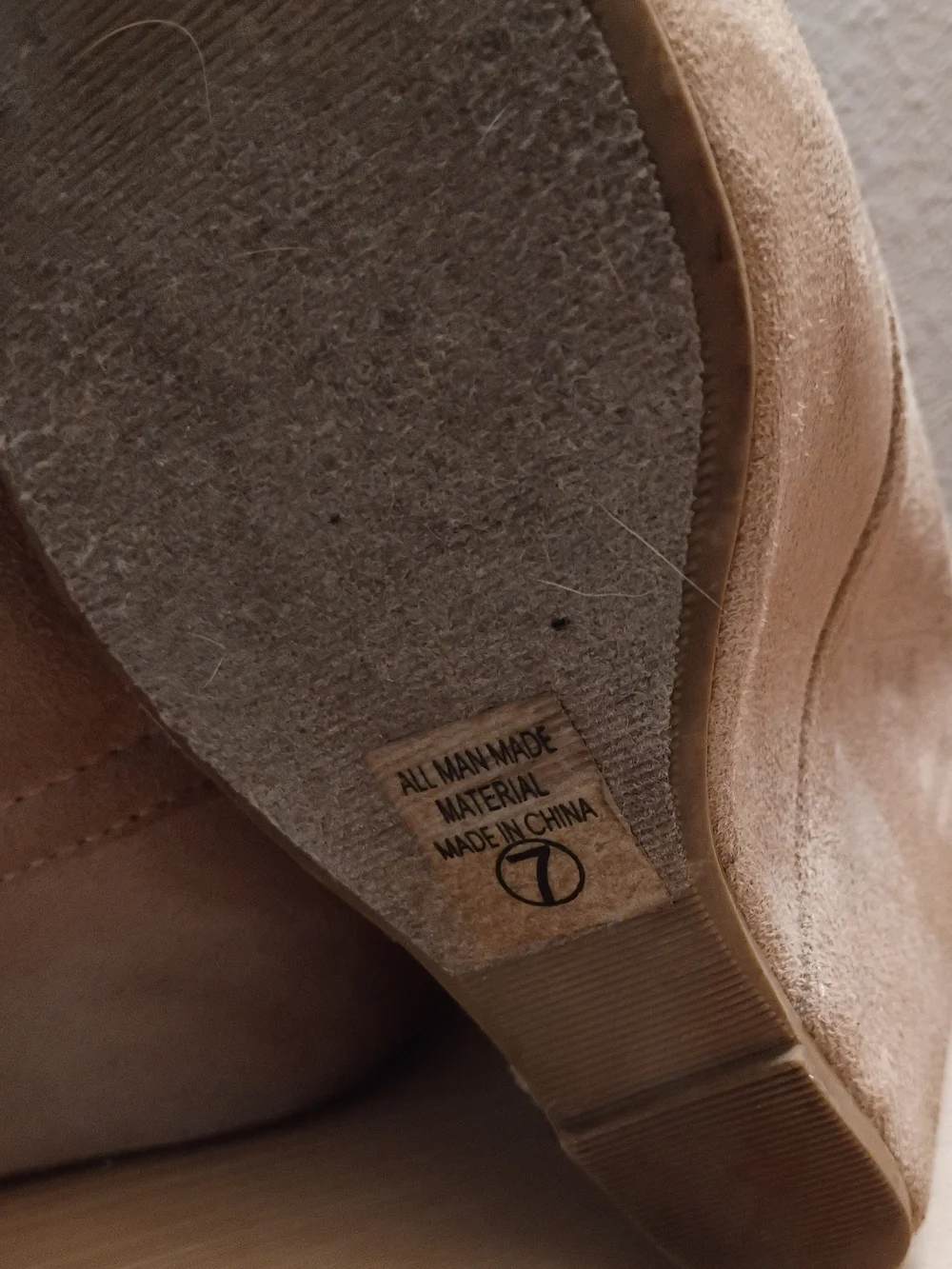 Charlotte Russe Taupe Suede Lace-Up Wedge Booties